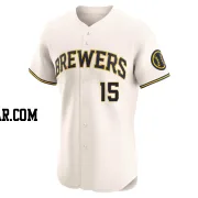 Jahmai Jones Men's Milwaukee Brewers Cream Elite Home Jersey