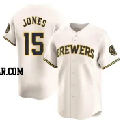 Jahmai Jones Men's Milwaukee Brewers Cream Limited Home Jersey