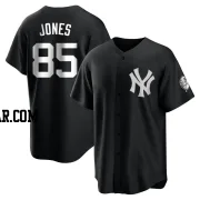 Jahmai Jones Men's New York Yankees Black/White Replica Jersey