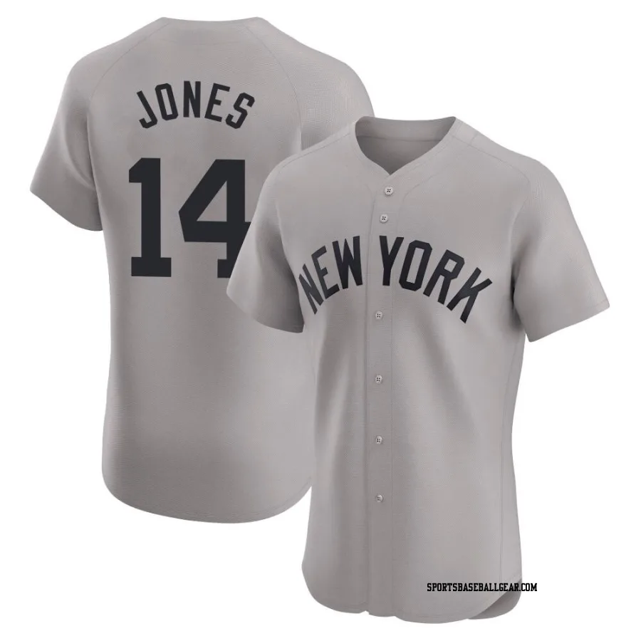 Jahmai Jones Men's New York Yankees Gray Elite Road Jersey