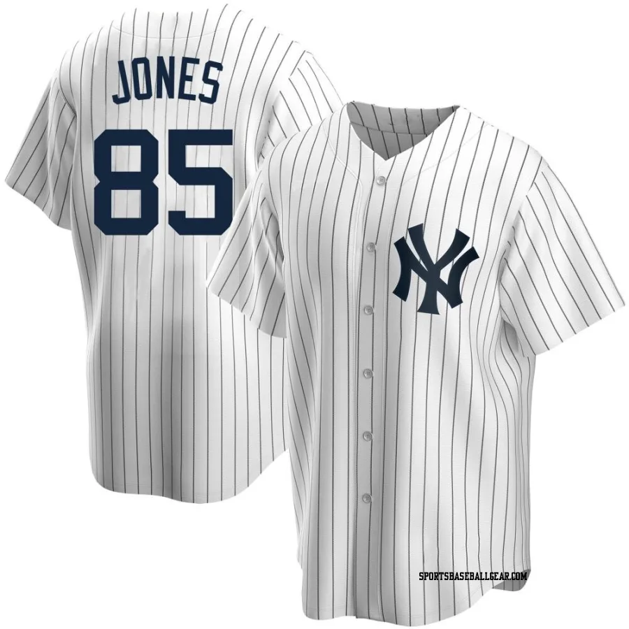 Jahmai Jones Men's New York Yankees White Replica Home Jersey