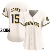 Jahmai Jones Women's Milwaukee Brewers Cream Limited Home Jersey