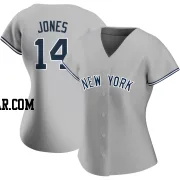 Jahmai Jones Women's New York Yankees Gray Replica Road Name Jersey