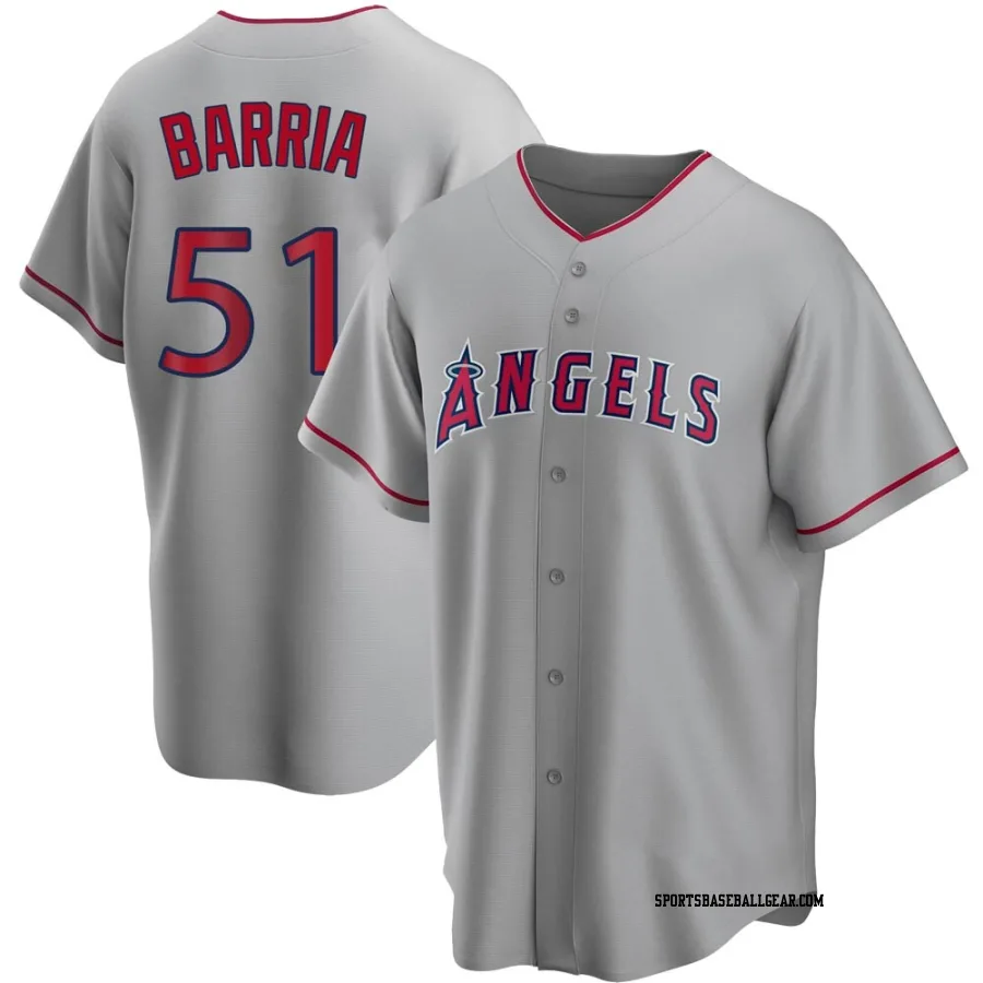 Jaime Barria Youth Los Angeles Angels Replica Silver Road Jersey