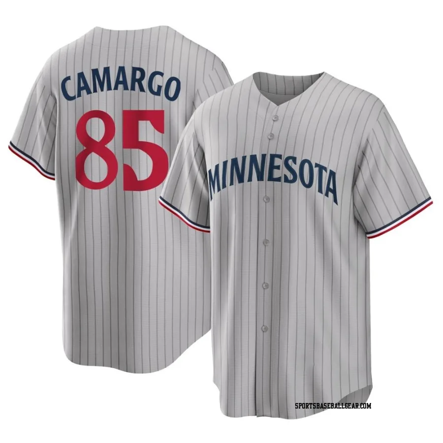 Jair Camargo Men's Minnesota Twins Gray Replica Road Jersey