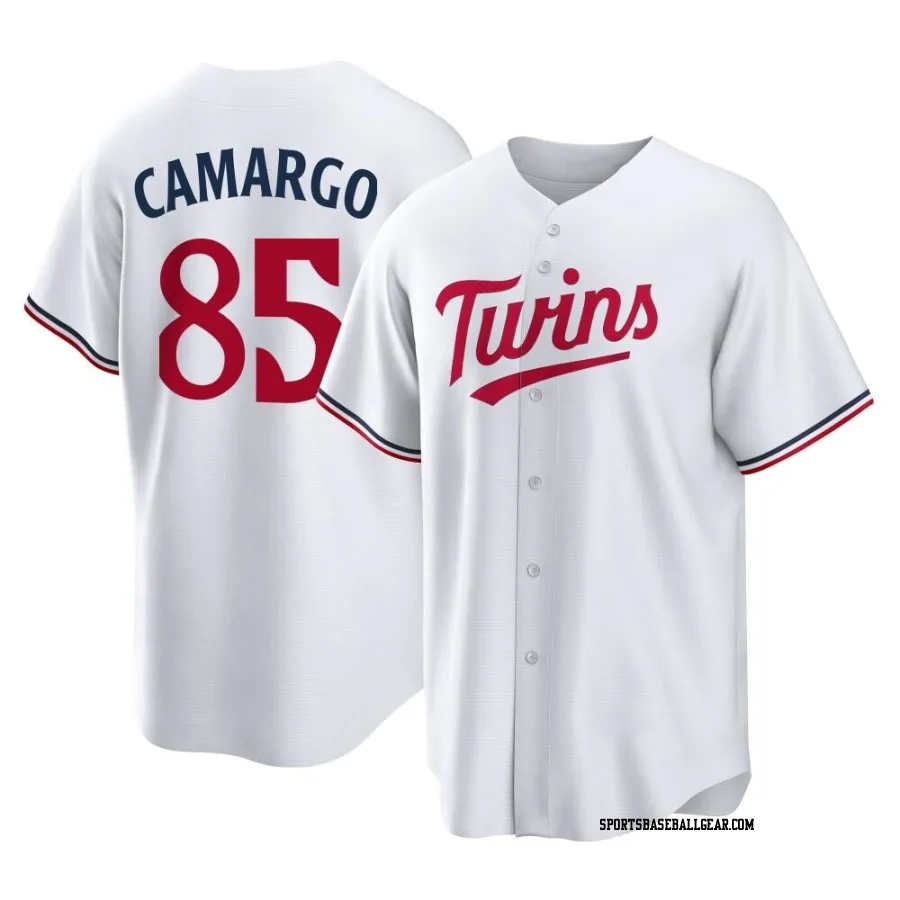 Jair Camargo Youth Minnesota Twins White Replica Home Jersey