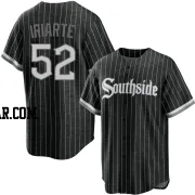 Jairo Iriarte Men's Chicago White Sox Black Replica 2021 City Connect Jersey