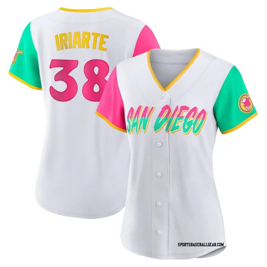 Jairo Iriarte Women's San Diego Padres White Replica 2022 City Connect Jersey