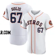 Jairo Solis Men's Houston Astros White Authentic 2022 World Series Champions Home Jersey