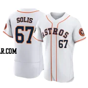 Jairo Solis Men's Houston Astros White Authentic 2022 World Series Home Jersey