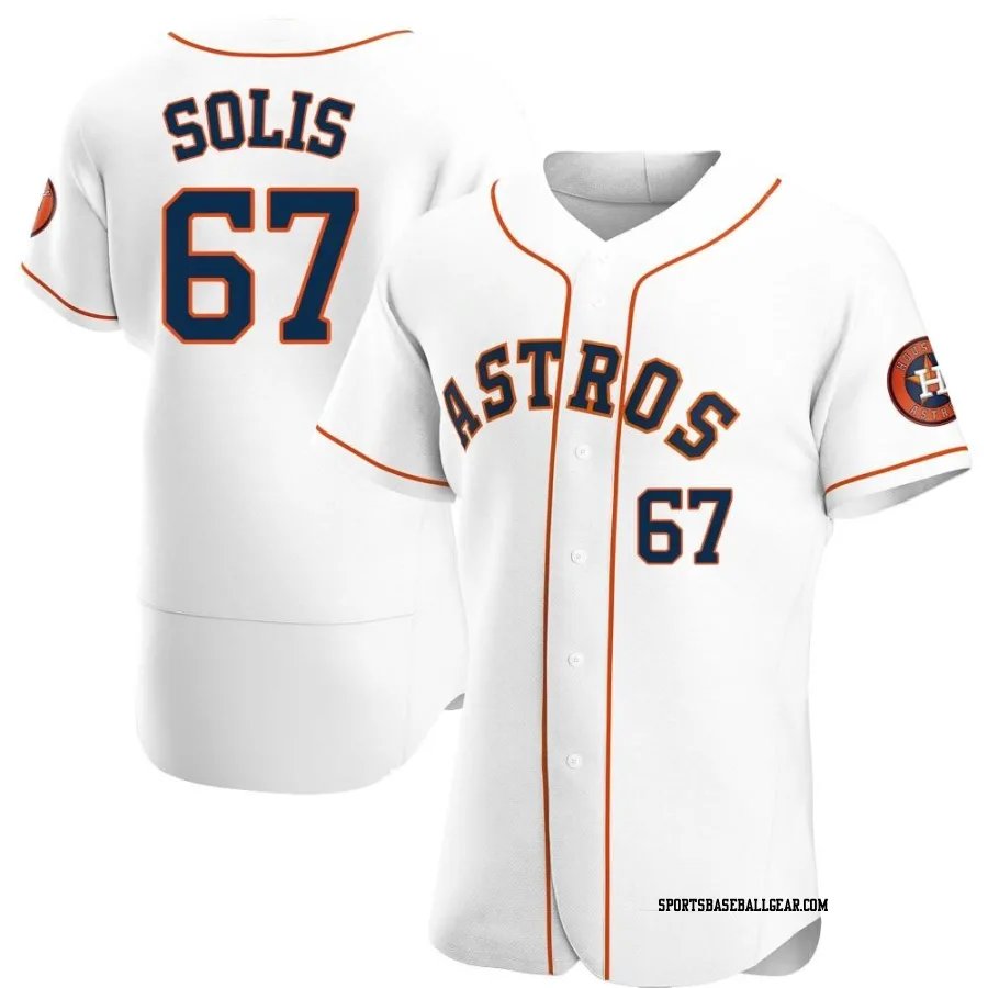 Jairo Solis Men's Houston Astros White Authentic Home Jersey