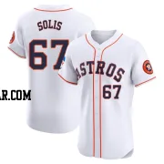 Jairo Solis Men's Houston Astros White Elite Home Patch Jersey