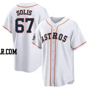 Jairo Solis Men's Houston Astros White Replica 2022 World Series Champions Home Jersey