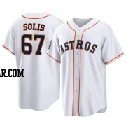 Jairo Solis Men's Houston Astros White Replica 2022 World Series Home Jersey