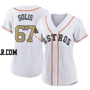 Jairo Solis Women's Houston Astros Gold Authentic White 2023 Collection Jersey