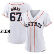 Jairo Solis Women's Houston Astros White Authentic 2022 World Series Champions Home Jersey