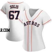 Jairo Solis Women's Houston Astros White Authentic Home Jersey