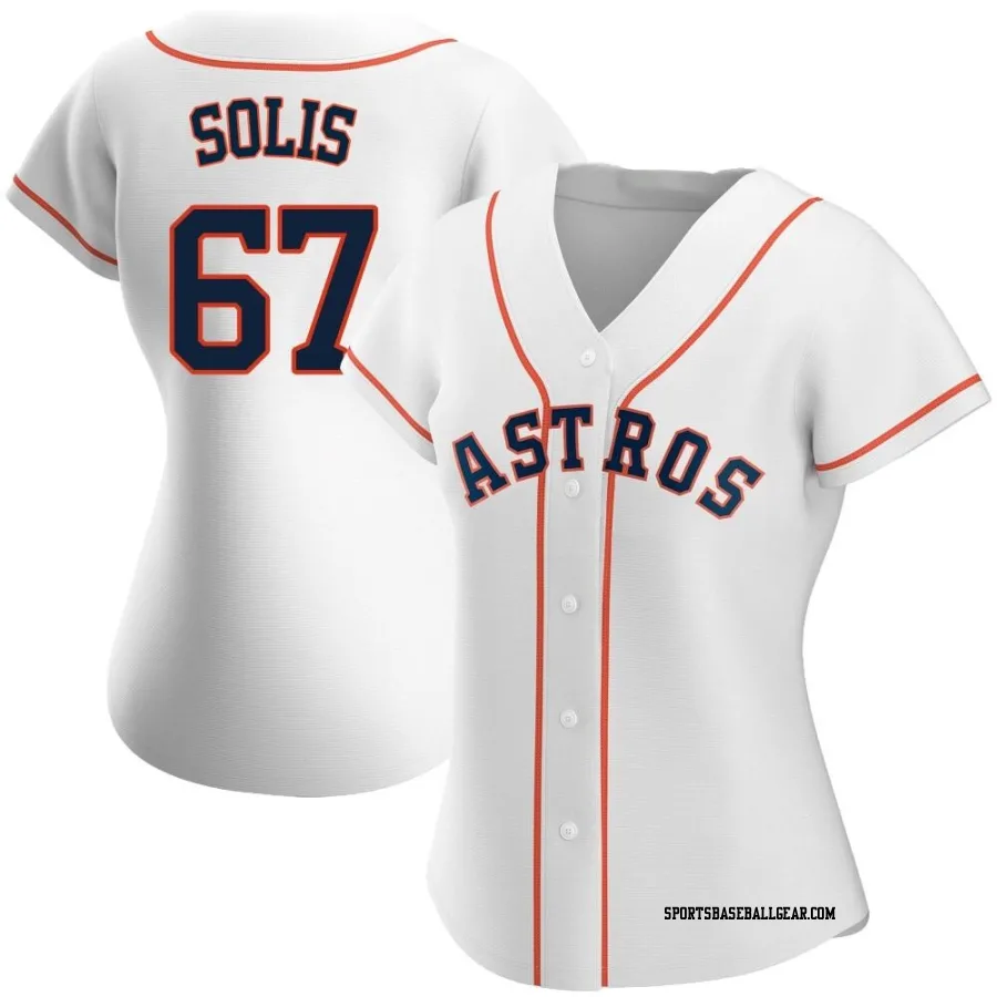 Jairo Solis Women's Houston Astros White Authentic Home Jersey