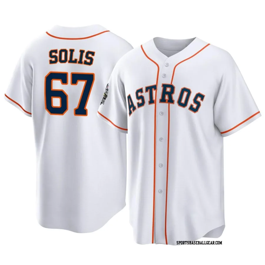 Jairo Solis Youth Houston Astros White Replica 2022 World Series Home Jersey