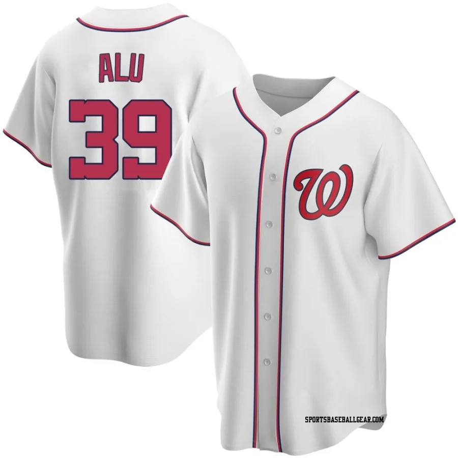 Jake Alu Men's Washington Nationals White Replica Home Jersey