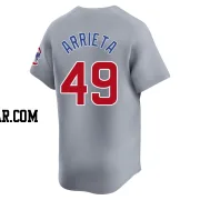 Jake Arrieta Men's Chicago Cubs Gray Limited Road Jersey