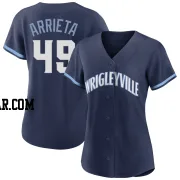 Jake Arrieta Women's Chicago Cubs Navy Authentic 2021 City Connect Jersey