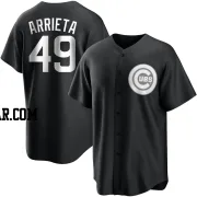 Jake Arrieta Youth Chicago Cubs Black/White Replica Jersey