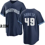 Jake Arrieta Youth Chicago Cubs Navy Replica 2021 City Connect Jersey