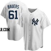 Jake Bauers Men's New York Yankees White Replica Home Jersey