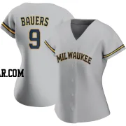 Jake Bauers Women's Milwaukee Brewers Gray Authentic Road Jersey