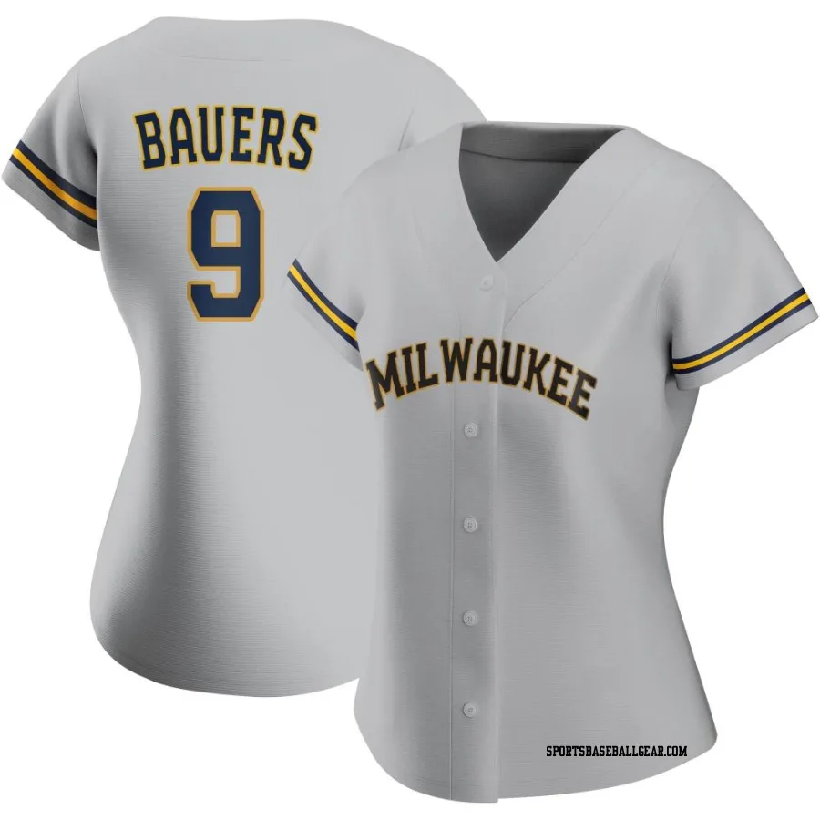 Jake Bauers Women's Milwaukee Brewers Gray Authentic Road Jersey