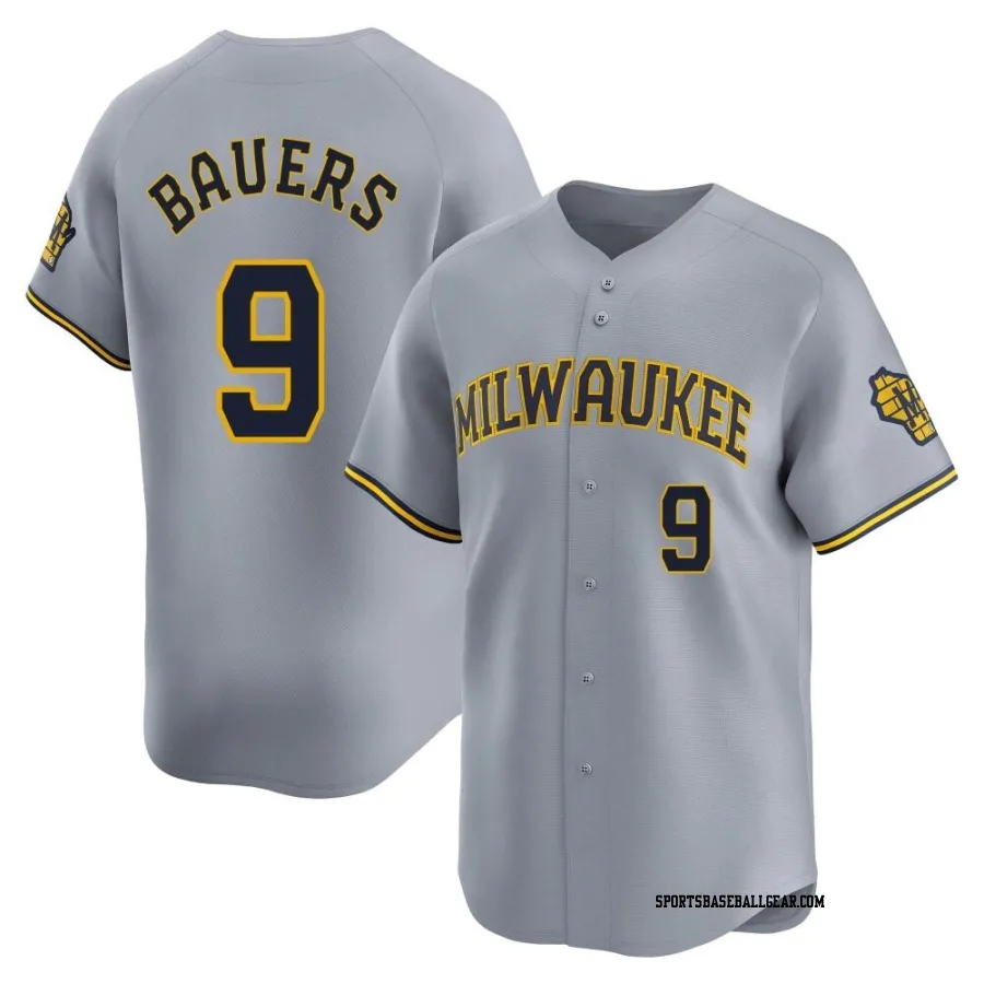 Jake Bauers Youth Milwaukee Brewers Gray Limited Away Jersey