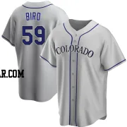 Jake Bird Men's Colorado Rockies Gray Replica Road Jersey