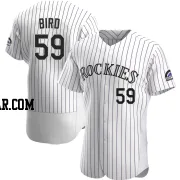 Jake Bird Men's Colorado Rockies White Authentic Home Jersey