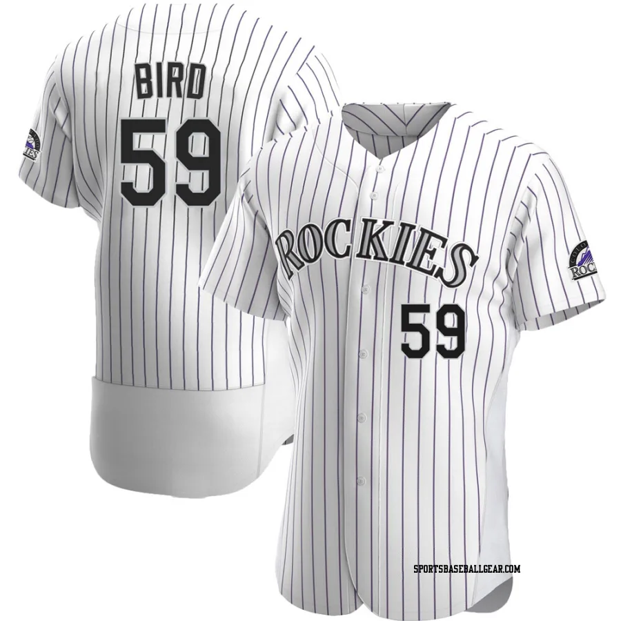 Jake Bird Men's Colorado Rockies White Authentic Home Jersey