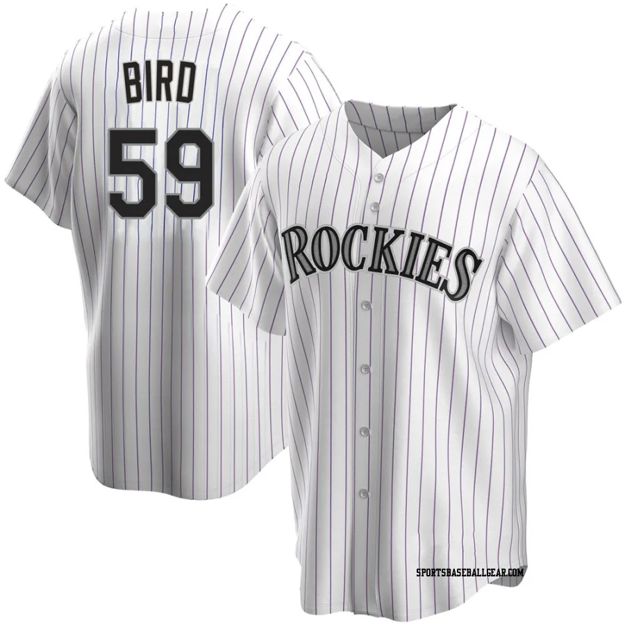 Jake Bird Men's Colorado Rockies White Replica Home Jersey