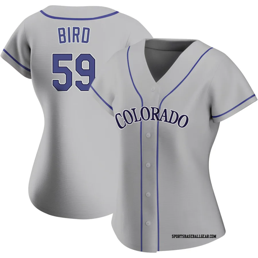 Jake Bird Women's Colorado Rockies Gray Replica Road Jersey