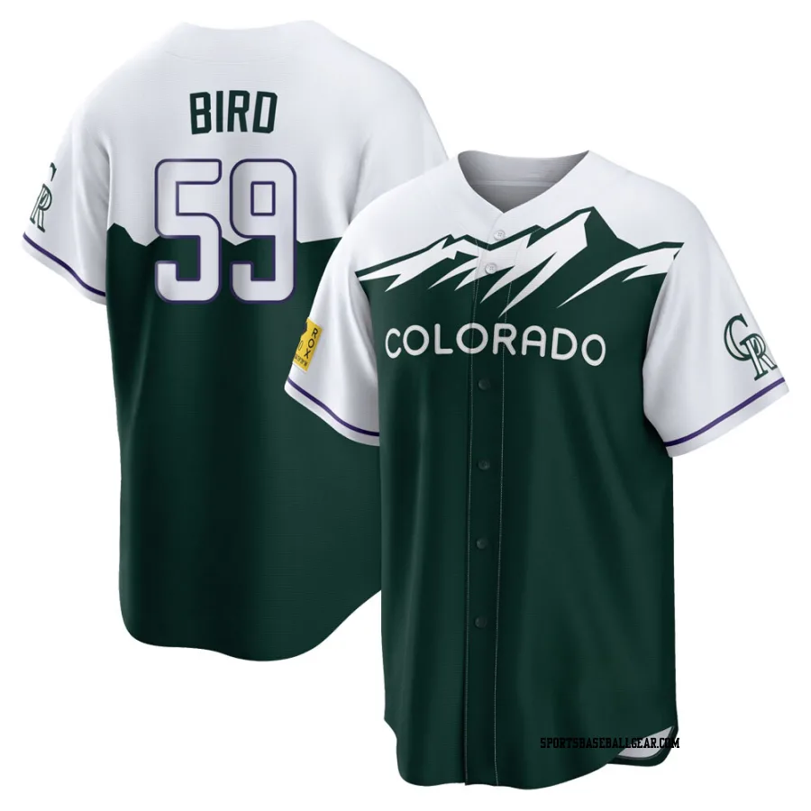 Jake Bird Youth Colorado Rockies Green Replica 2022 City Connect Jersey