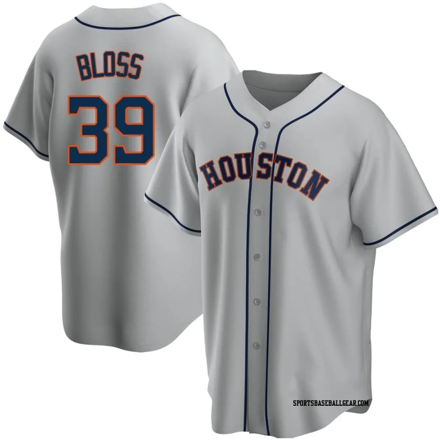 Jake Bloss Men's Houston Astros Gray Replica Road Jersey