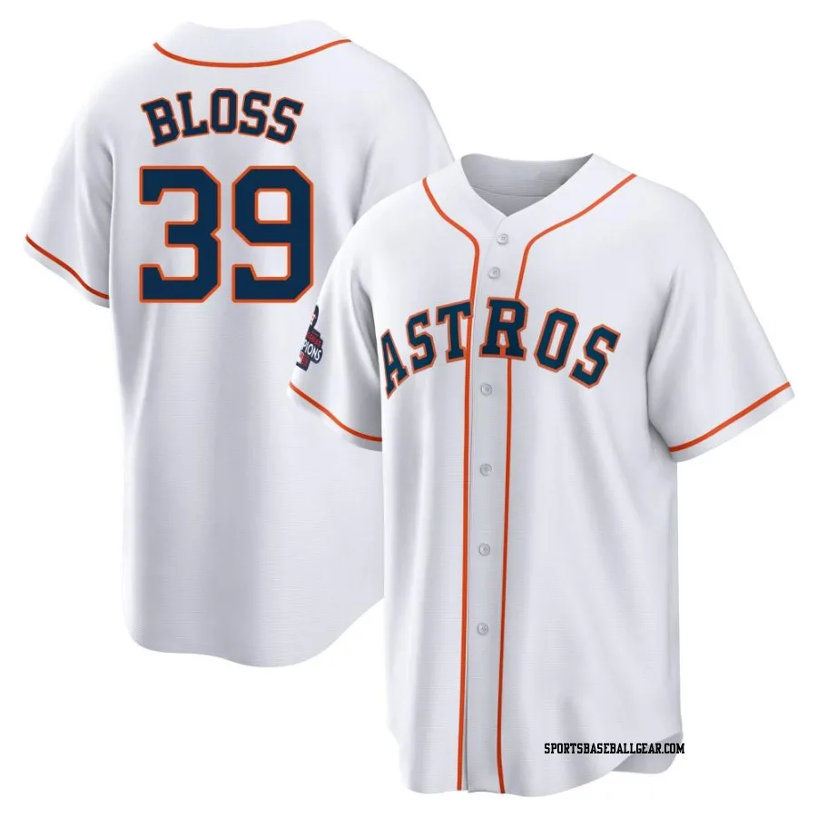 Jake Bloss Men's Houston Astros White Replica 2022 World Series Champions Home Jersey