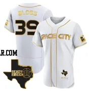 Jake Bloss Men's Houston Astros White/Gold Authentic 2023 Space City Ready 2 Reign Flex Base Jersey