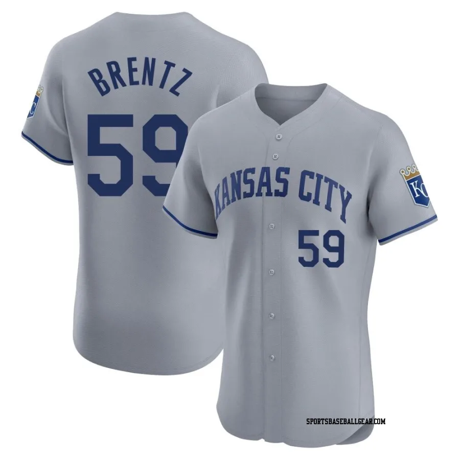 Jake Brentz Men's Kansas City Royals Gray Elite Road Jersey