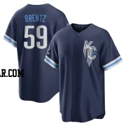 Jake Brentz Men's Kansas City Royals Navy Replica 2022 City Connect Jersey