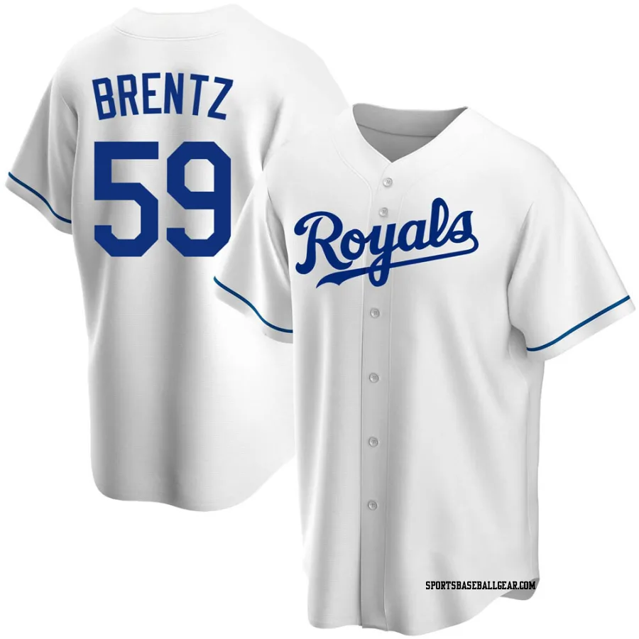 Jake Brentz Men's Kansas City Royals White Replica Home Jersey