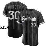 Jake Burger Men's Chicago White Sox Black Authentic 2021 City Connect Jersey