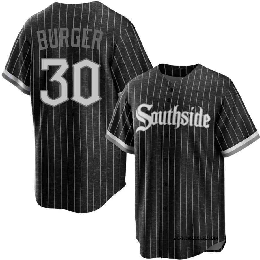 Jake Burger Men's Chicago White Sox Black Replica 2021 City Connect Jersey