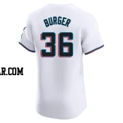 Jake Burger Men's Miami Marlins White Elite Home Jersey