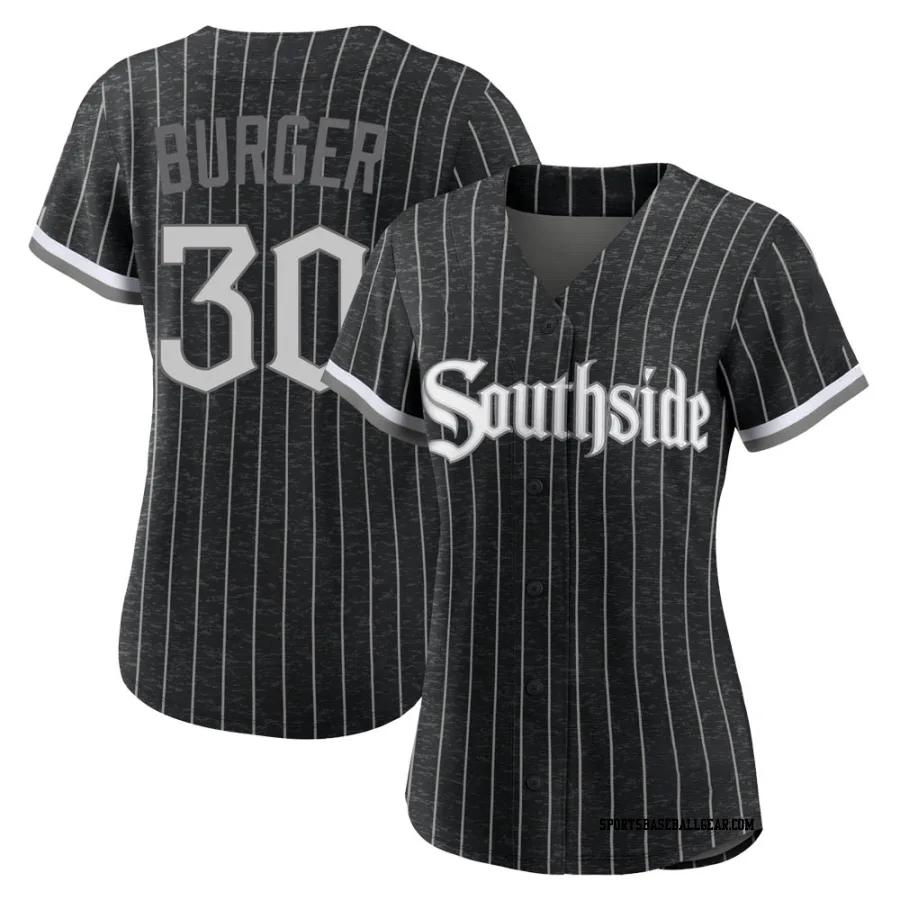 Jake Burger Women's Chicago White Sox Black Authentic 2021 City Connect Jersey