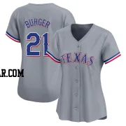 Jake Burger Women's Texas Rangers Gray Limited Away Jersey