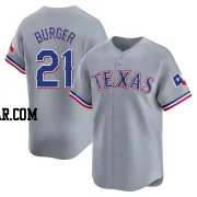 Jake Burger Youth Texas Rangers Gray Limited Away Jersey